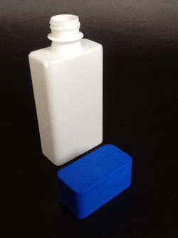 Moulded threads, such as on bottles