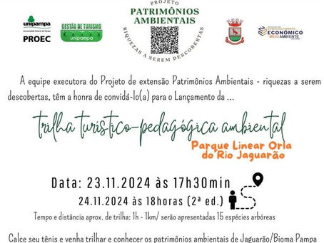 Jaguarão inaugura Trilha Turístico-Pedagógica Ambiental no aniversário da cidade