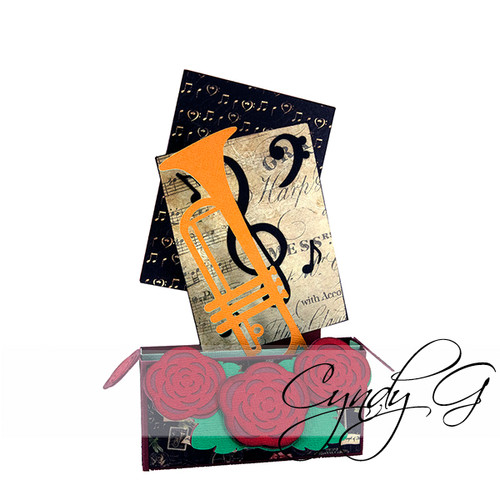 Trumpet Ink Box Trumpet Box Card SVG | Cyndy G SVG