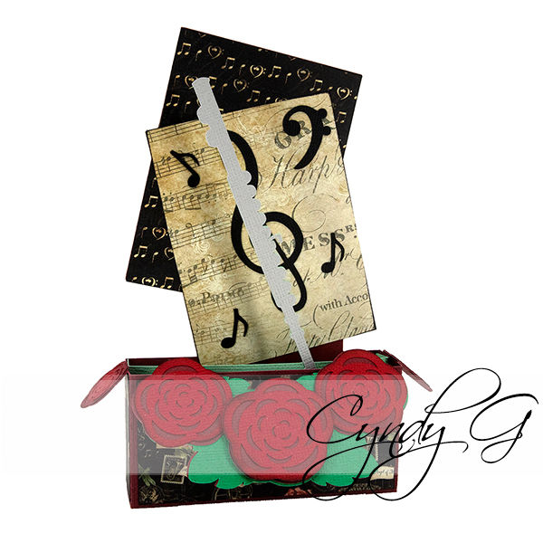 Flute Box Card SVG
