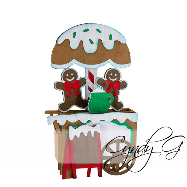 Gingerbread Cart Box Card
