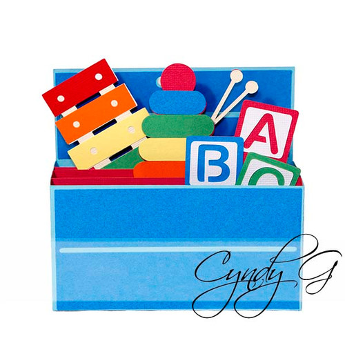 Toy Box Box Card SVG for baby showers and birthdays | Cyndy G SVG