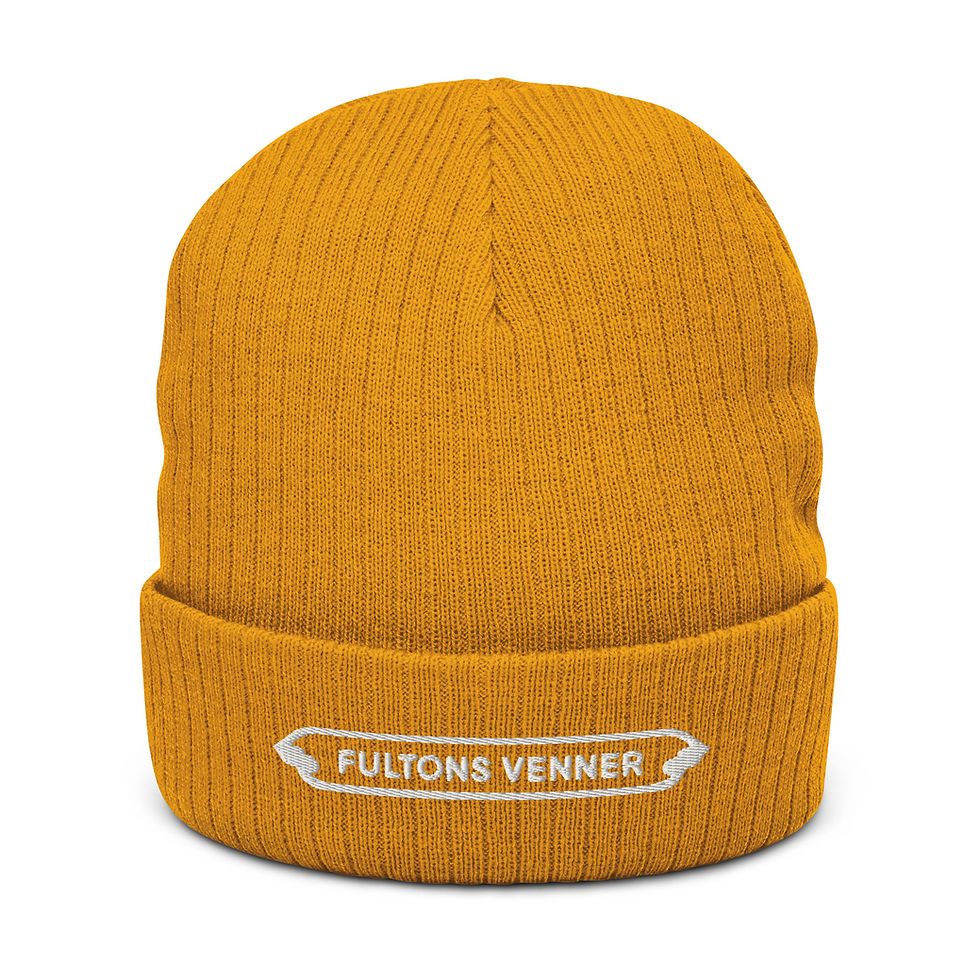 Miniaturebillede: Strikket hue med Fultons venner logo