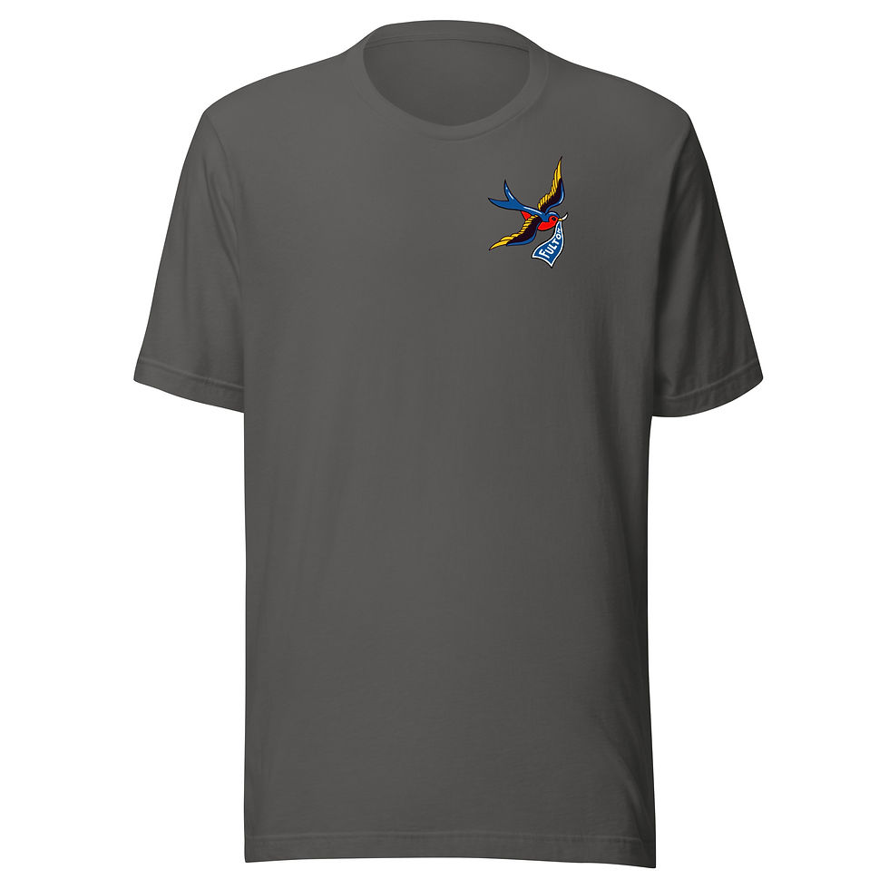 Miniaturebillede: Unisex t-shirt med hval hale og svale