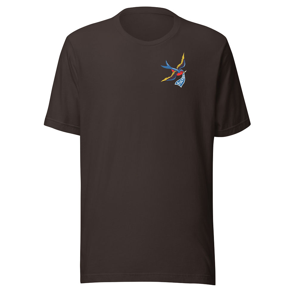 Miniaturebillede: Unisex t-shirt med hval hale og svale