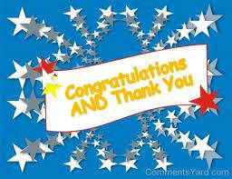 congratulazioni e grazie