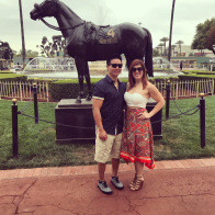 Coach Chris and I at the horse races