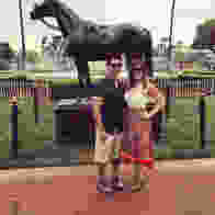 Coach Chris and I at the horse races