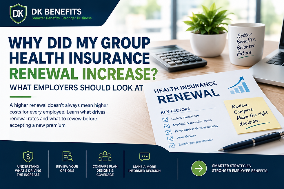 why did my group health insurance renewal increase