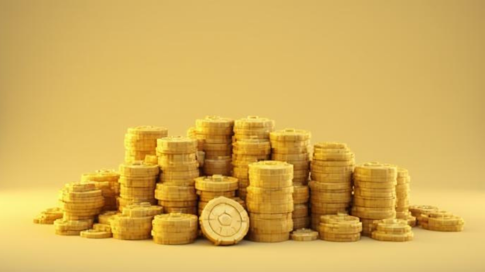 a stick or pile of gold