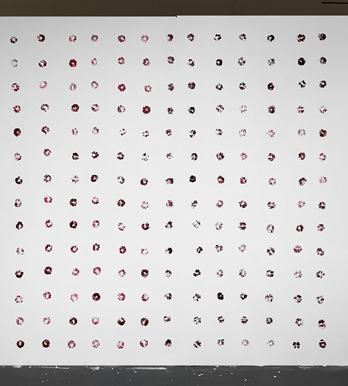 Alizarin Crimson Coloured Lemon Wallpaper Ed. 1 (wall partition)