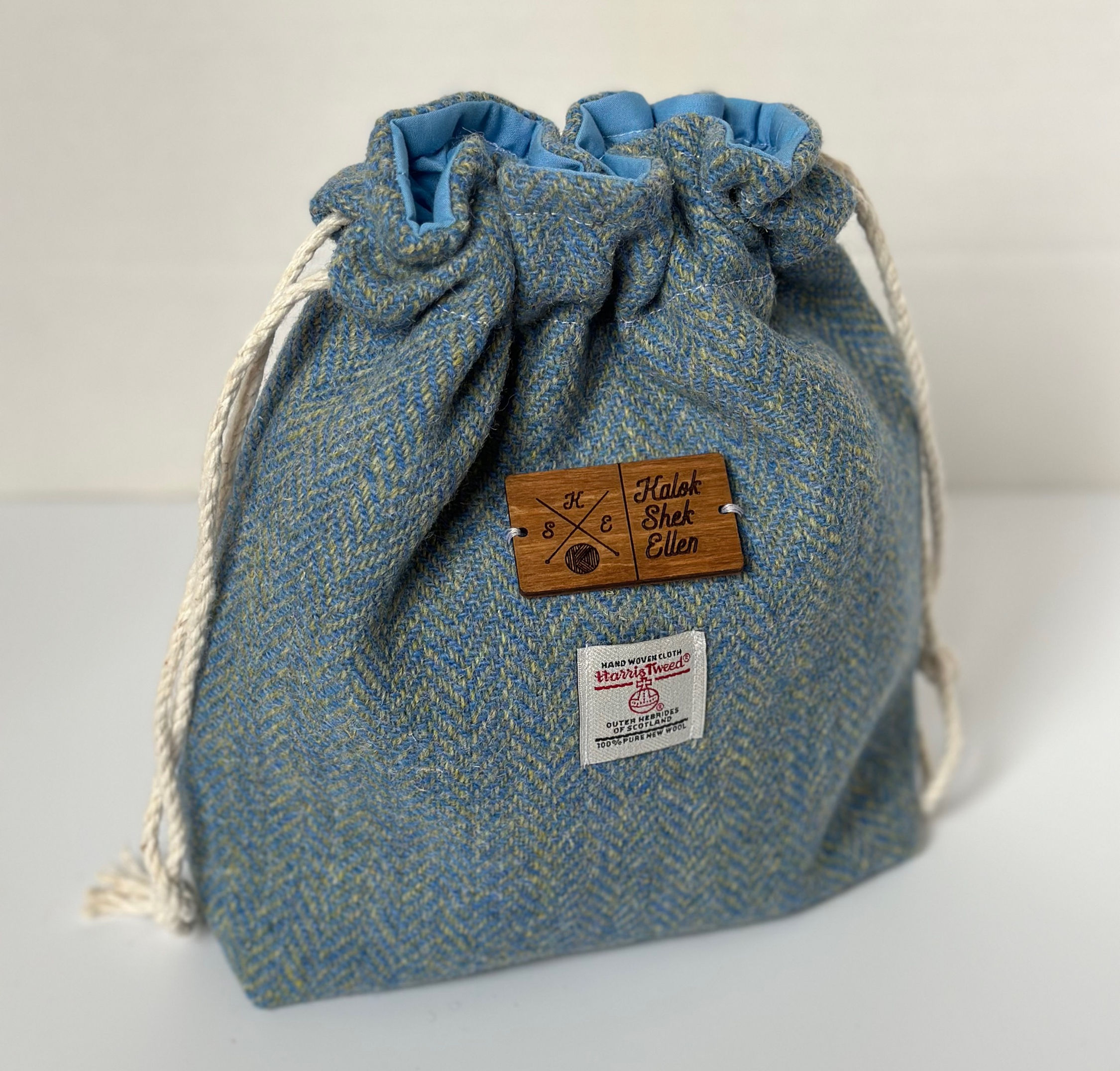 Small Harris Tweed Light Blue