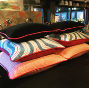 Handmade pink and blue cushions