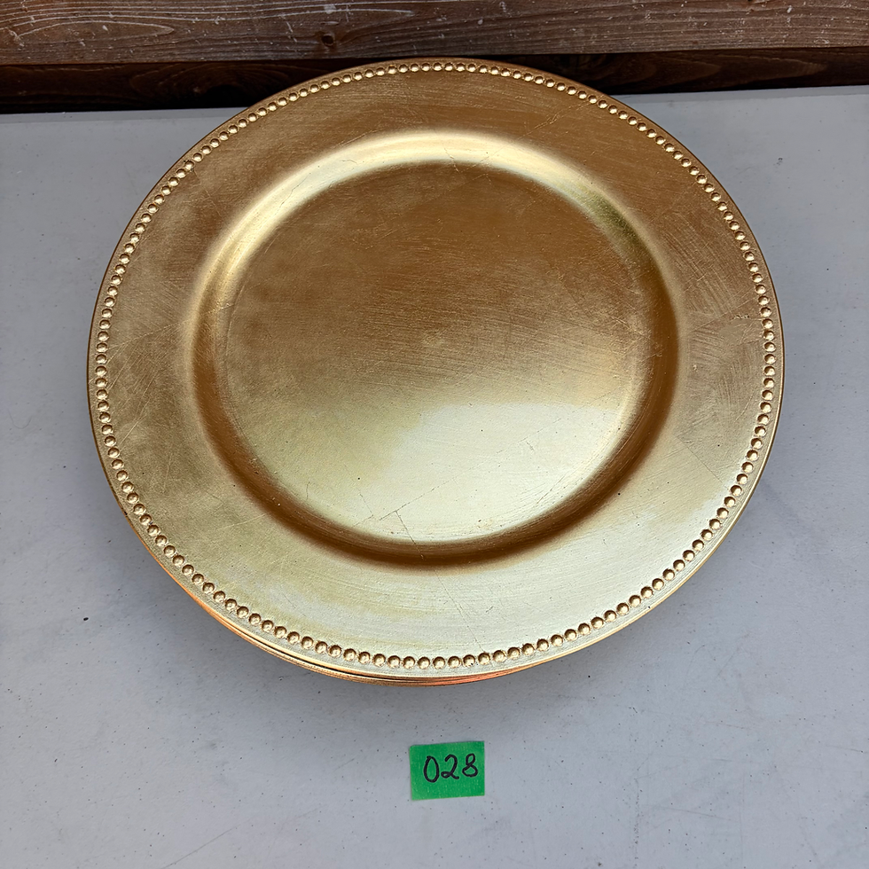 Thumbnail: MD - 028 - Gold Bead Charger Plates