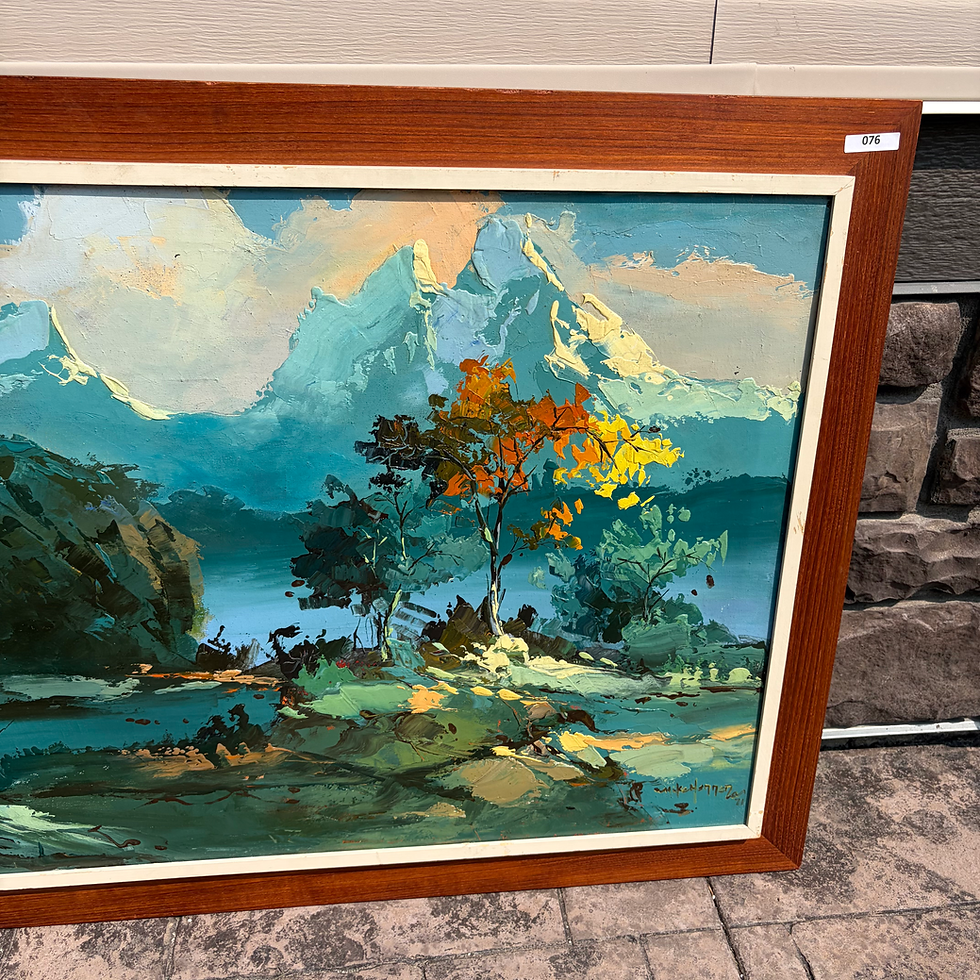 Thumbnail: AD - 076 - 42x30" Signed Oil Painting On Canvas of Mountain View