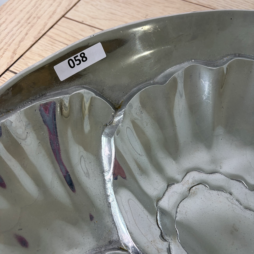 Thumbnail: FH - 058 - 17"D Mariposa Cast Metal Orchid Tray /Bowl