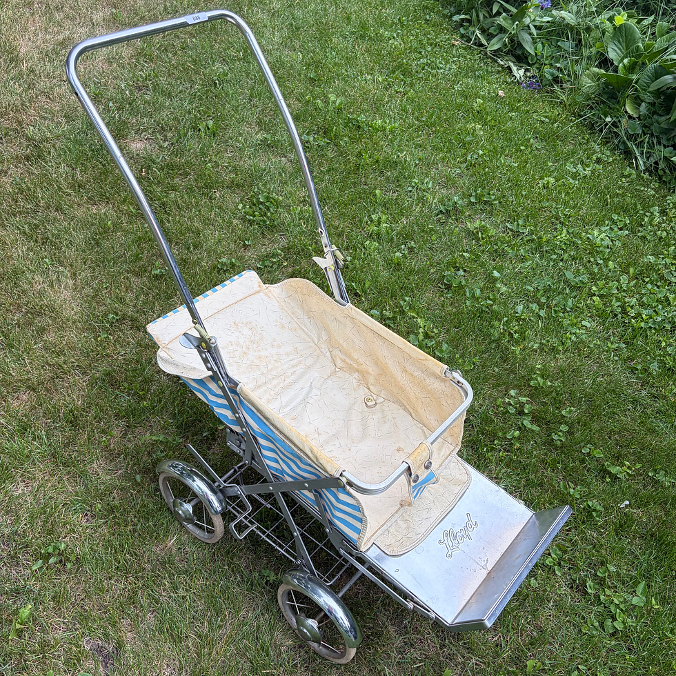 Thumbnail: HW - 088 - Vtg Lloyd Metal Stroller