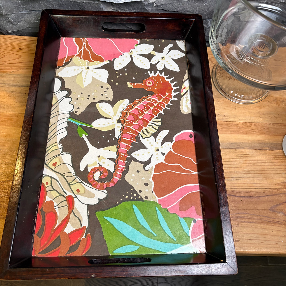 Thumbnail: AD - 309 - Trifle Dish W/Frosted Desert Cups & Sea Horse Tray