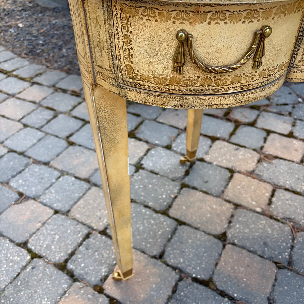 Thumbnail: FH - 065 - Vtg Maitland Smith Desk W/Drawers On castors
