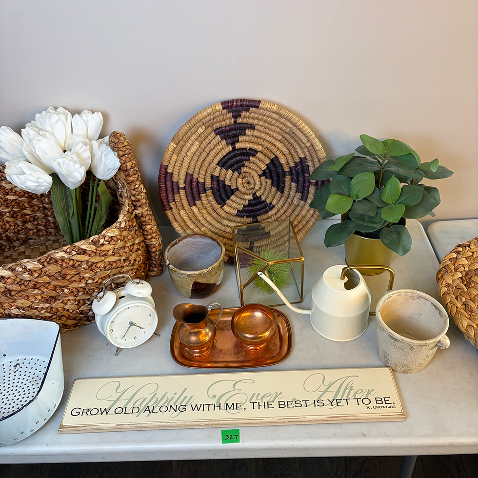 Thumbnail: AD - 327 - Asstd Woven Basket W/Sign