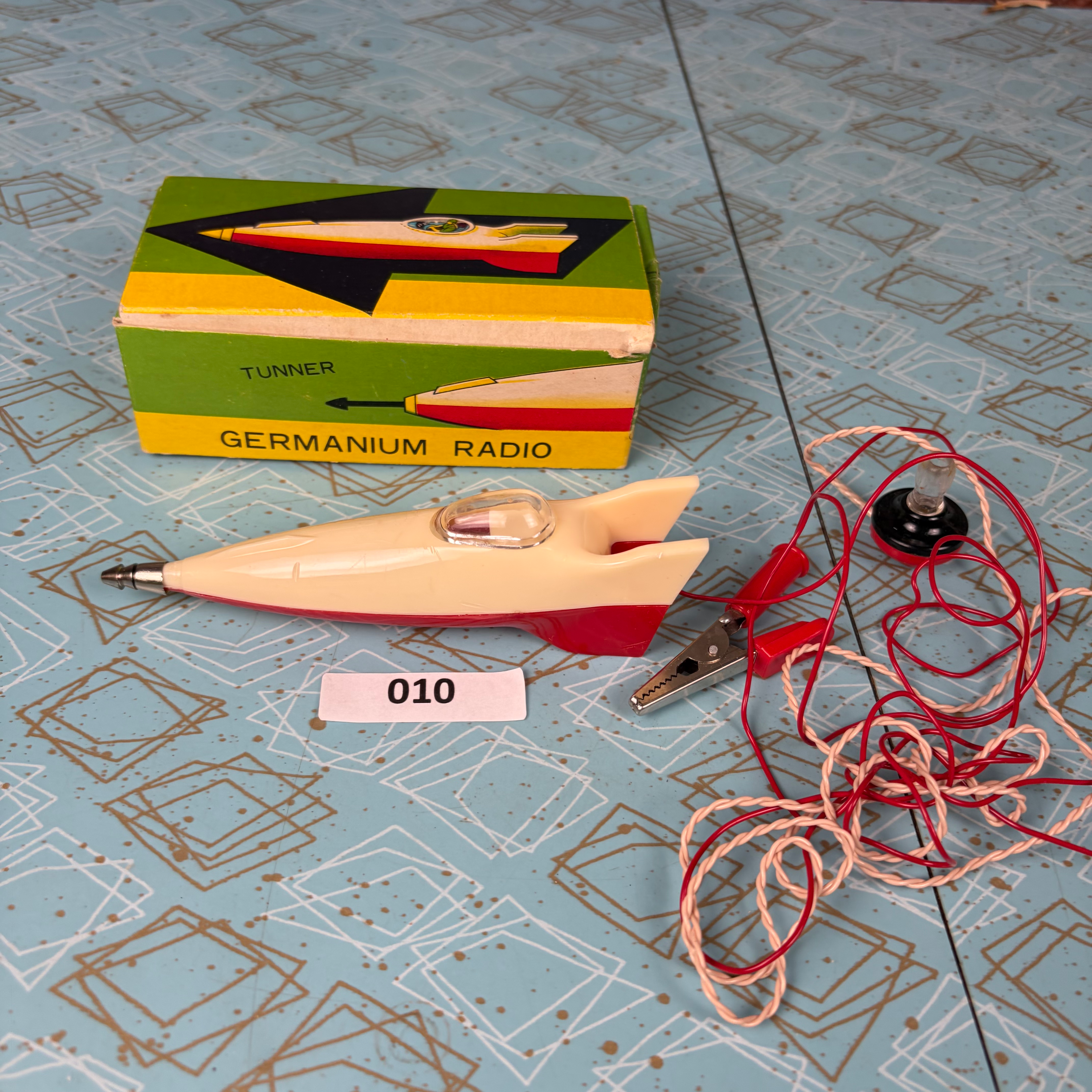 HW - 010 - Vtg Ship Germanium Crystal Radio