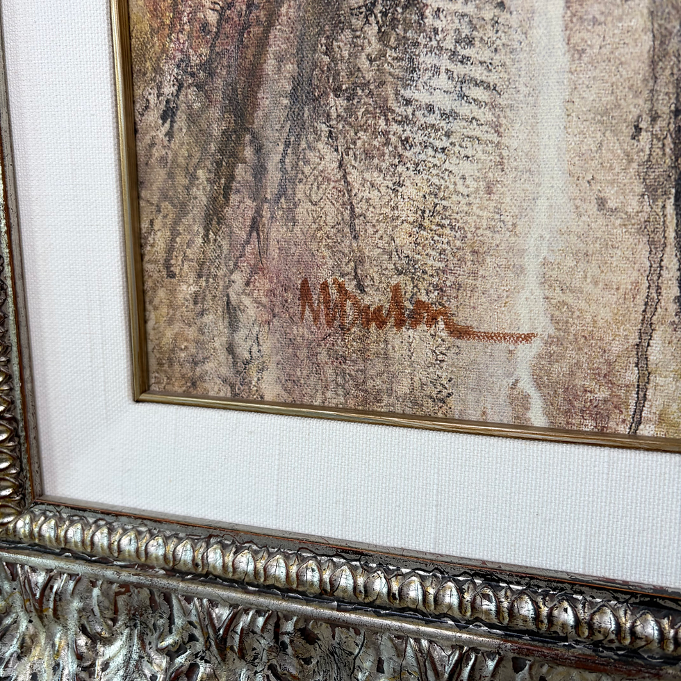 Thumbnail: FH - 069 - 50" Square Signed Oil On Canvas By Mary Dulon