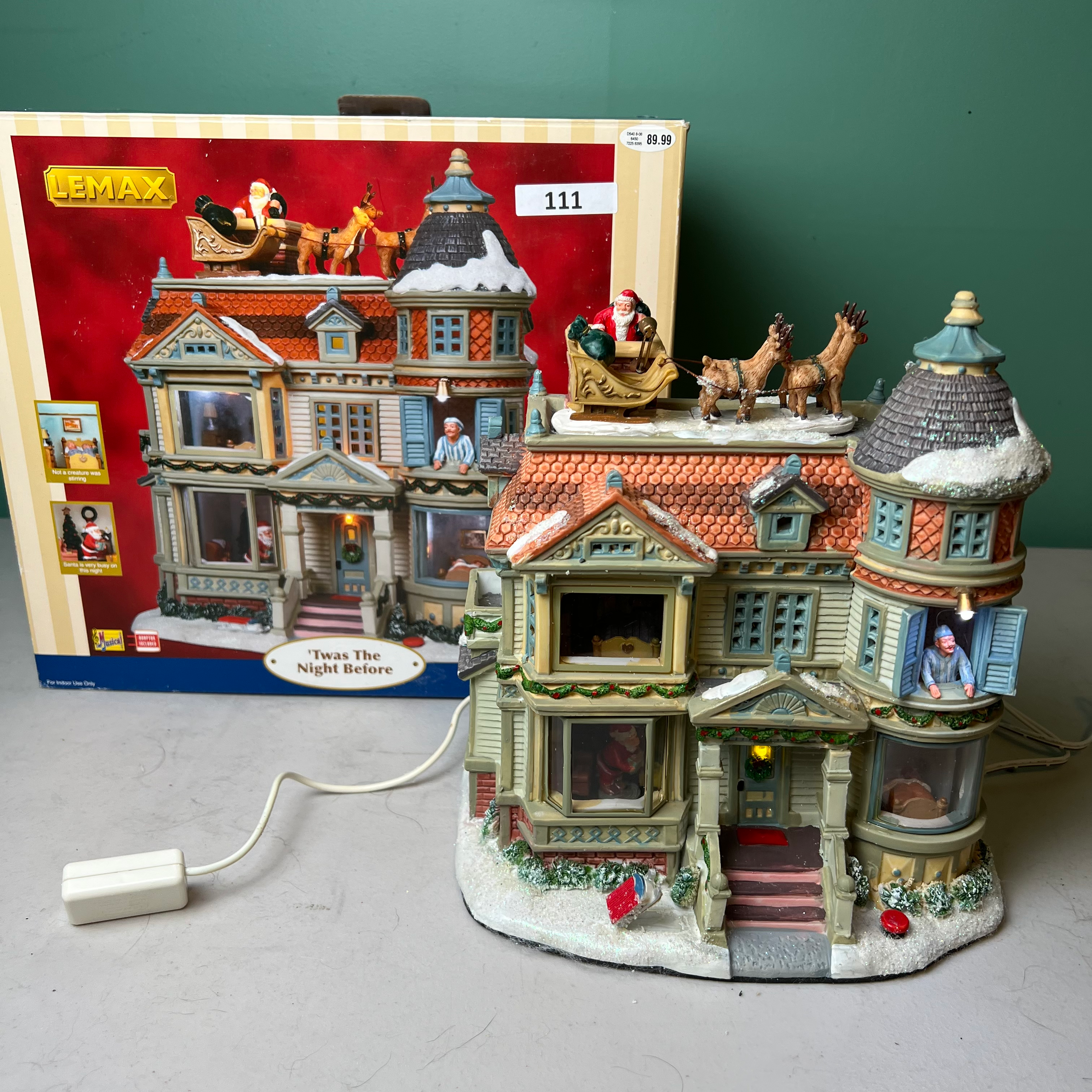 PA - 111 - Lemax Twas The Night Before Illuminated Christmas Village House