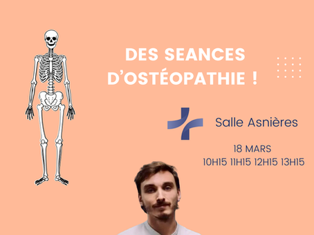 Des séances d'ostéopathie!