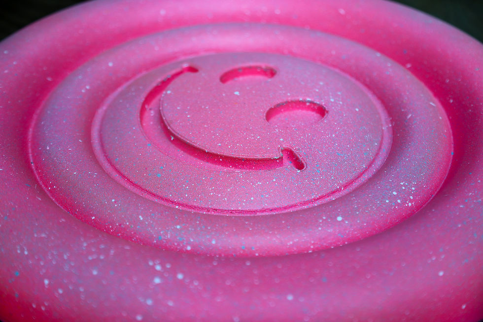 Thumbnail: Pink Double Bubble Framed Smiley
