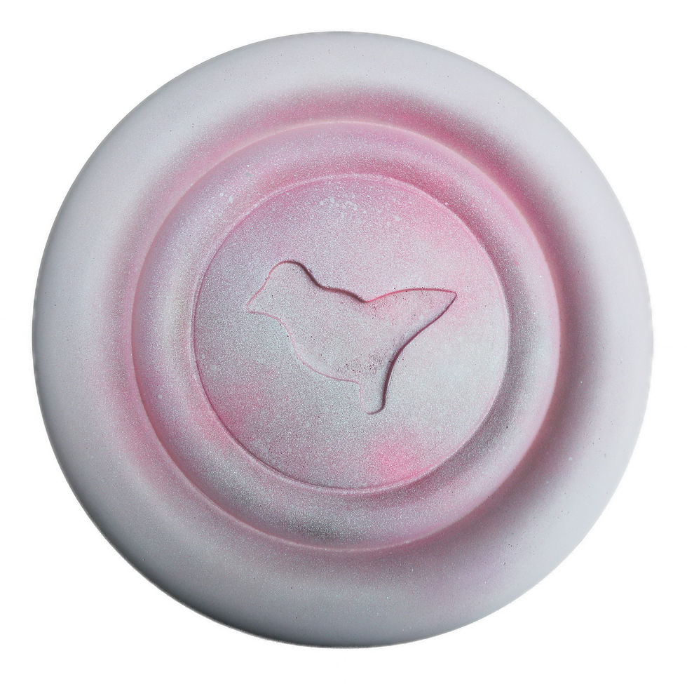 Pink & White Double Bubble Framed Dove Pill