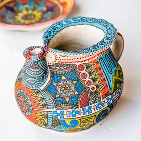 南島焼　奈美ロリマーさん作品　カップ2客組　高さ約8cm 　直径約8cm 南島焼 | Nantouyaki| キャサリンロリマー| CatherinLorimer