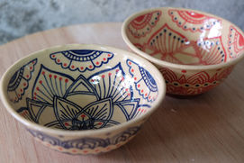 南島焼　奈美ロリマーさん作品　カップ2客組　高さ約8cm 　直径約8cm 南島焼 | Nantouyaki| キャサリンロリマー| CatherinLorimer