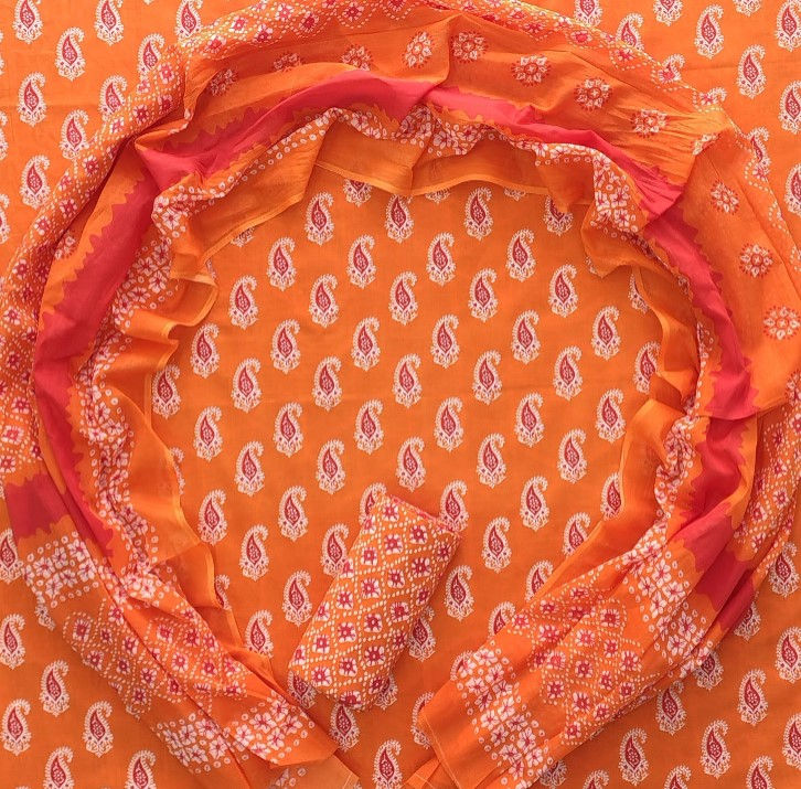 Primium Quality Pure Cotton Dress Material with Cotton Dupatta - SM10049