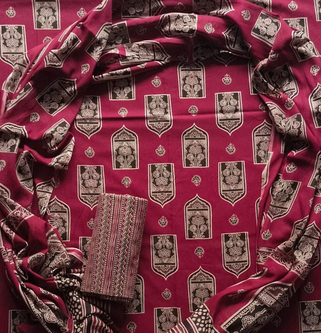 Primium Quality Cotton Dress Material with Cotton Dupatta - KT10030