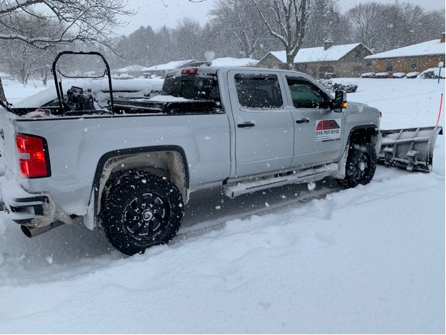 Residential snow plowing in Central Iowa