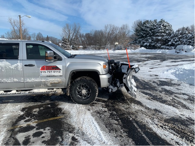 Commercial parking lot snow removal