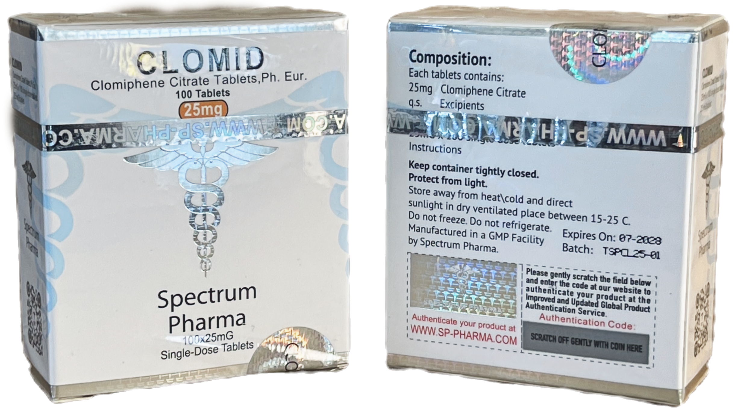Spectrum Pharma (Clomid 25mg) 100cnt.