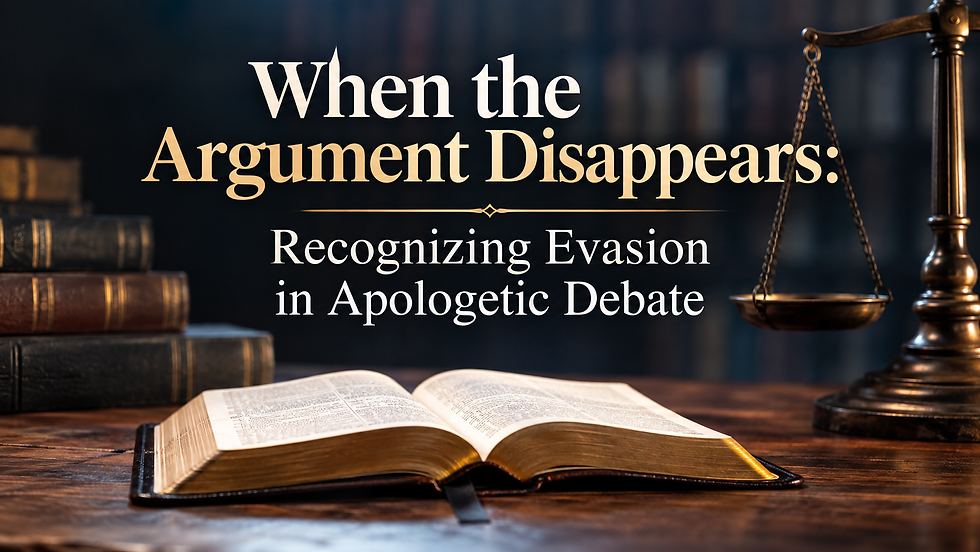 When the Argument Disappears: Recognizing Evasion in Apologetic Debate