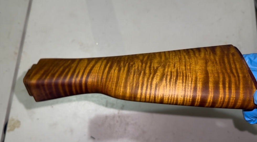 Thumbnail: SOLD Densely striped Zastava Tiger maple stock for sale 