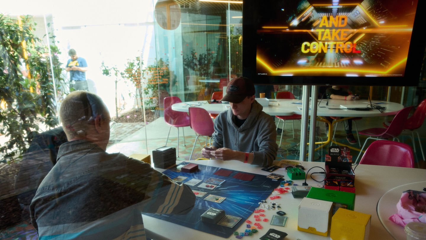 People playing Star Wars Unlimited