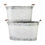 Thumbnail: Iron Distressed Oval Buckets with Wooden Handles Heavy Duty Strong 2 Sizes/Set