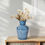 Thumbnail: Terracotta, 12"h Vase, Blue, home accents, accent vases, rustic, coastal, artesi