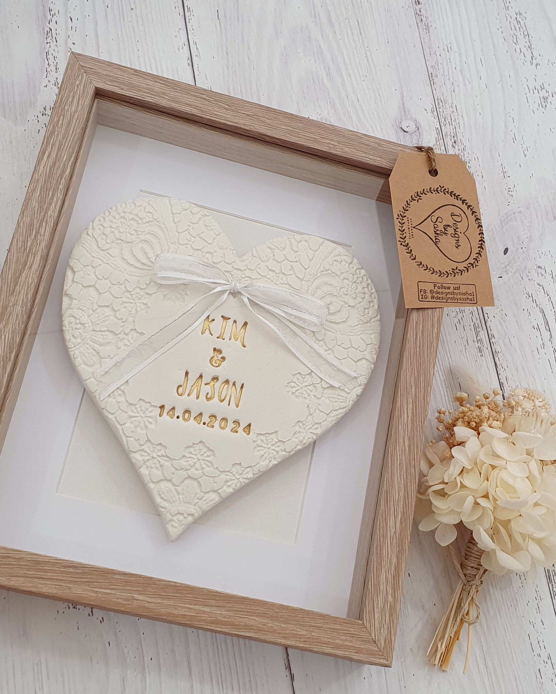 Personalised Wedding Heart Frame