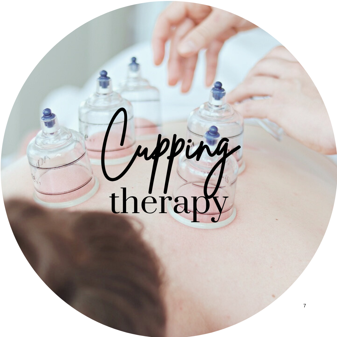 Cupping therapy and massage on the back