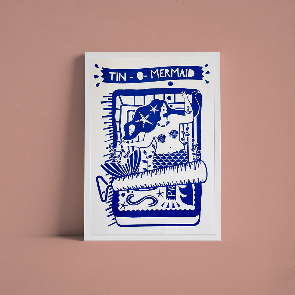 Thumbnail: Tin-O-Mermaid Screen Print