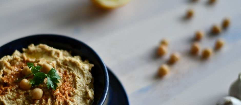 Zelfgemaakte hummus