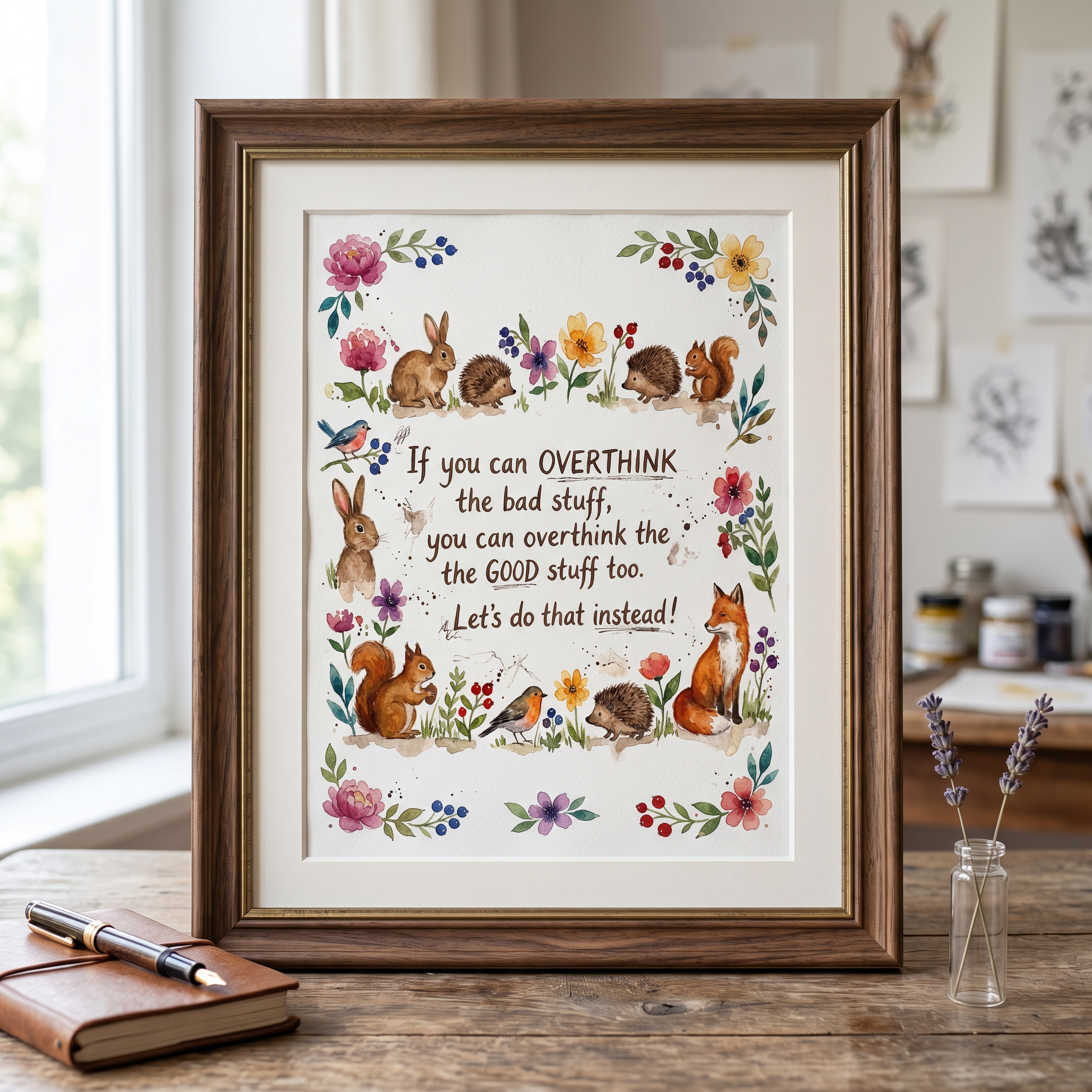 Overthink the Good - Positive Mindset Art Print