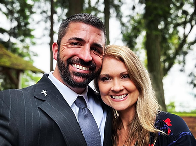 Chaplain Leo Keelan and Nicole Keelan together outdoors