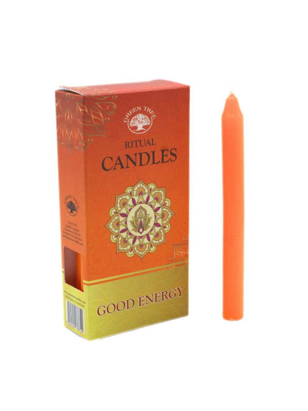 Miniature : 🛐Bougies à Rituel Bonne Energie Orange - Green Tree 10 pcs