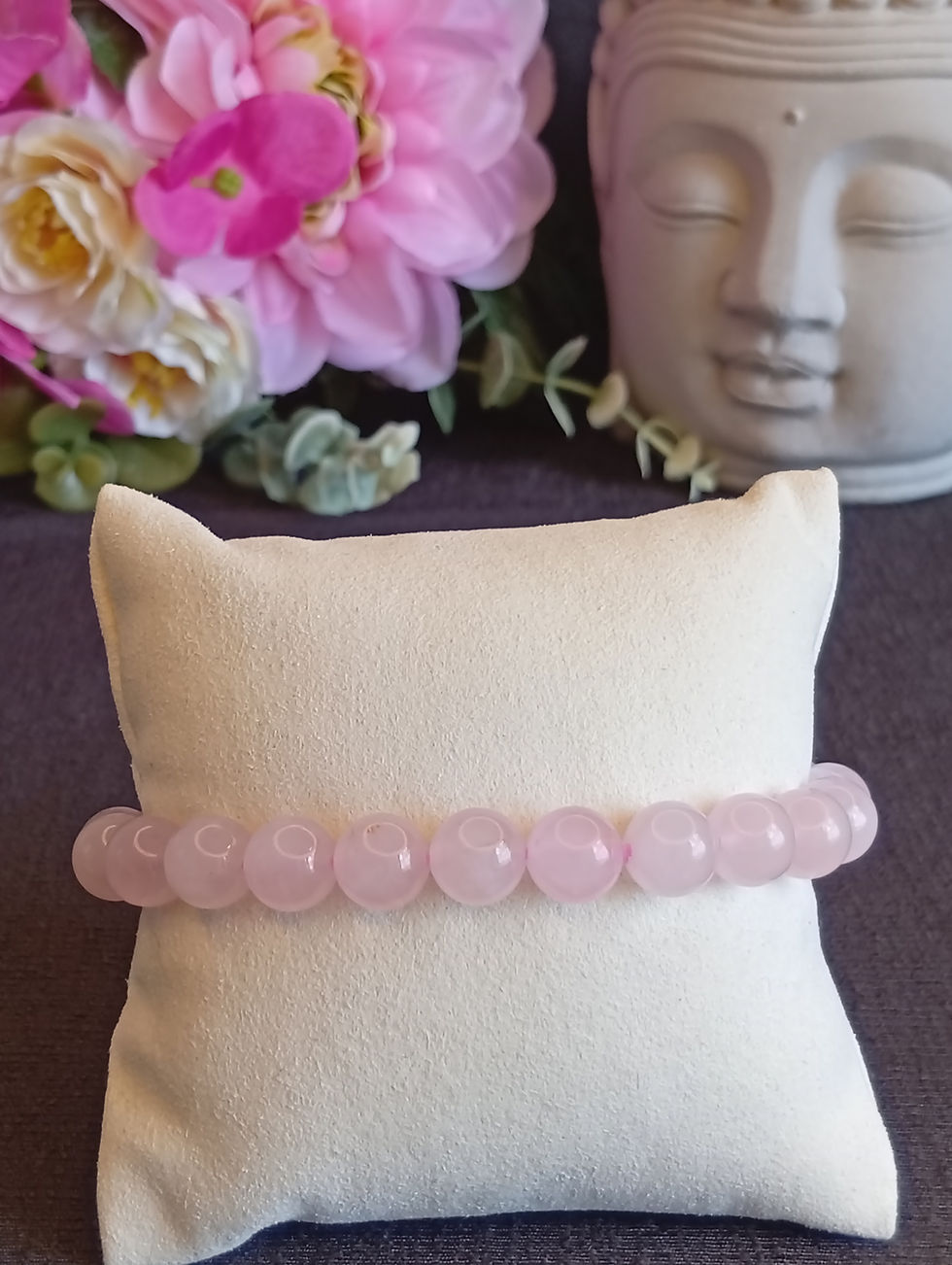 BRACELET QUARTZ ROSE A 8mm